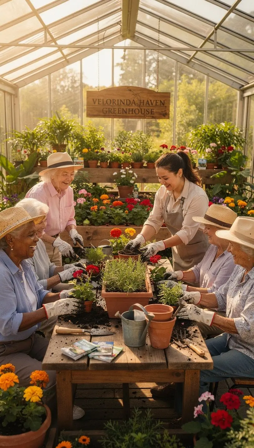 Šiltas ir jaukus sanatorijos interjeras, skirtas vyresnio amžiaus žmonėms.