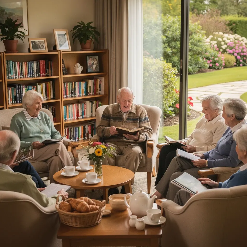 Raminanti aplinka sanatorijoje, skirta poilsiui ir atsigavimui.