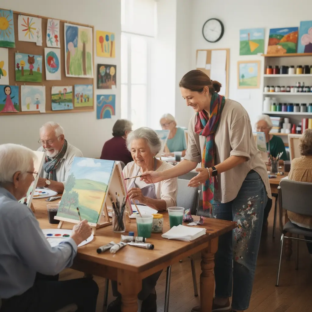 Profesionalūs darbuotojai teikia pagalbą ir priežiūrą vyresnio amžiaus žmonėms.